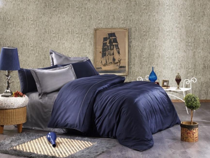 Постельное белье Grazie Home евро Делюкс сатин 100% хлопок 200x220 см Blue (2000022279275)