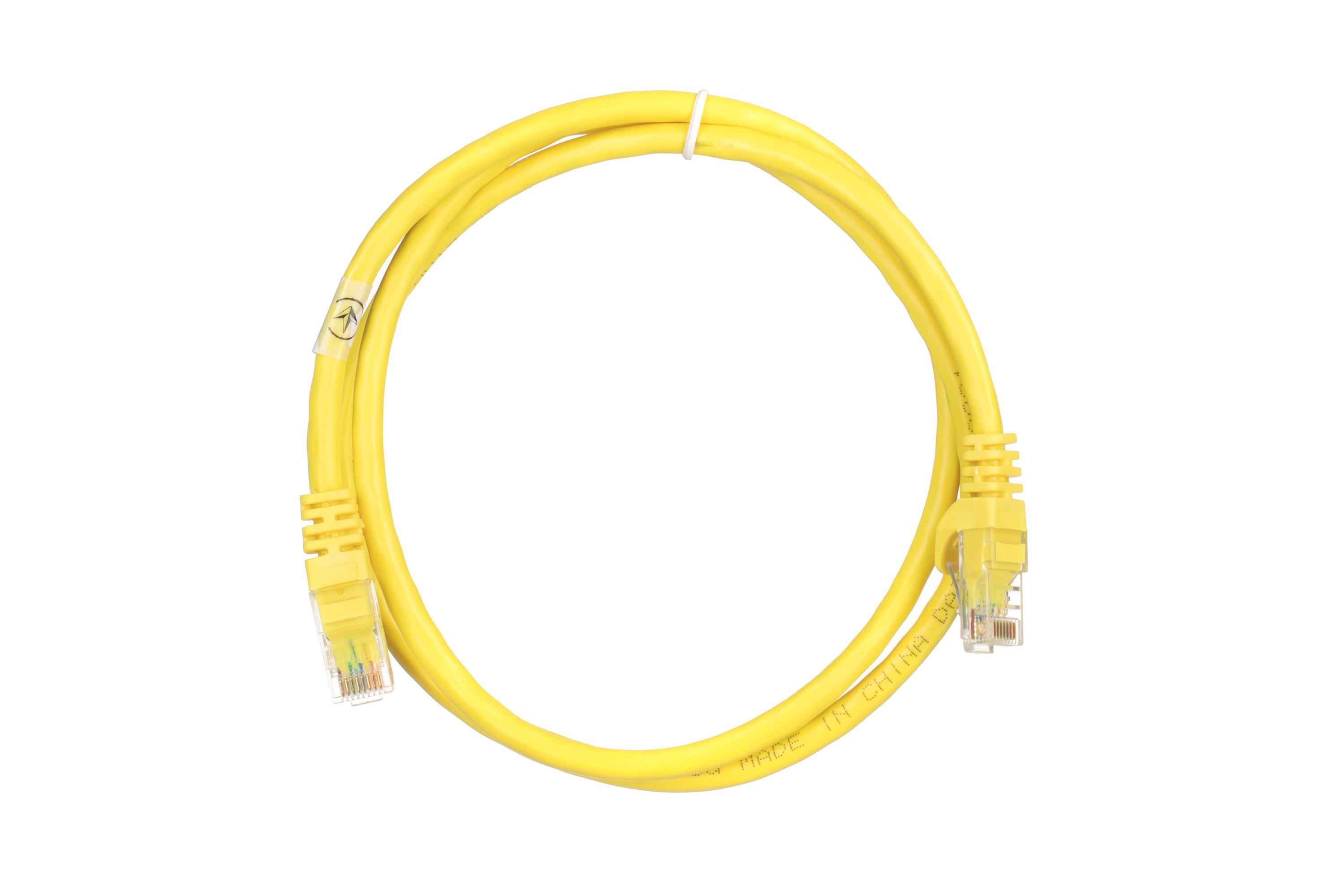 Патч-корд 2E Cat 6 26AWG 1 м з екранованою крученою парою UTP Жовтий (2E-PC6COP-100YLW) - фото 1