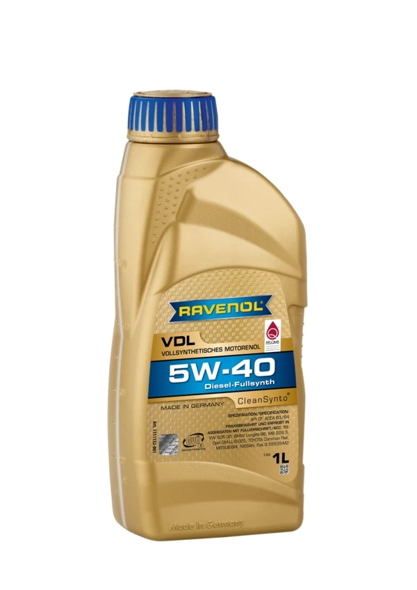 Моторное масло RAVENOL VDL 5W-40 синтетика 1 л (1111132-001)
