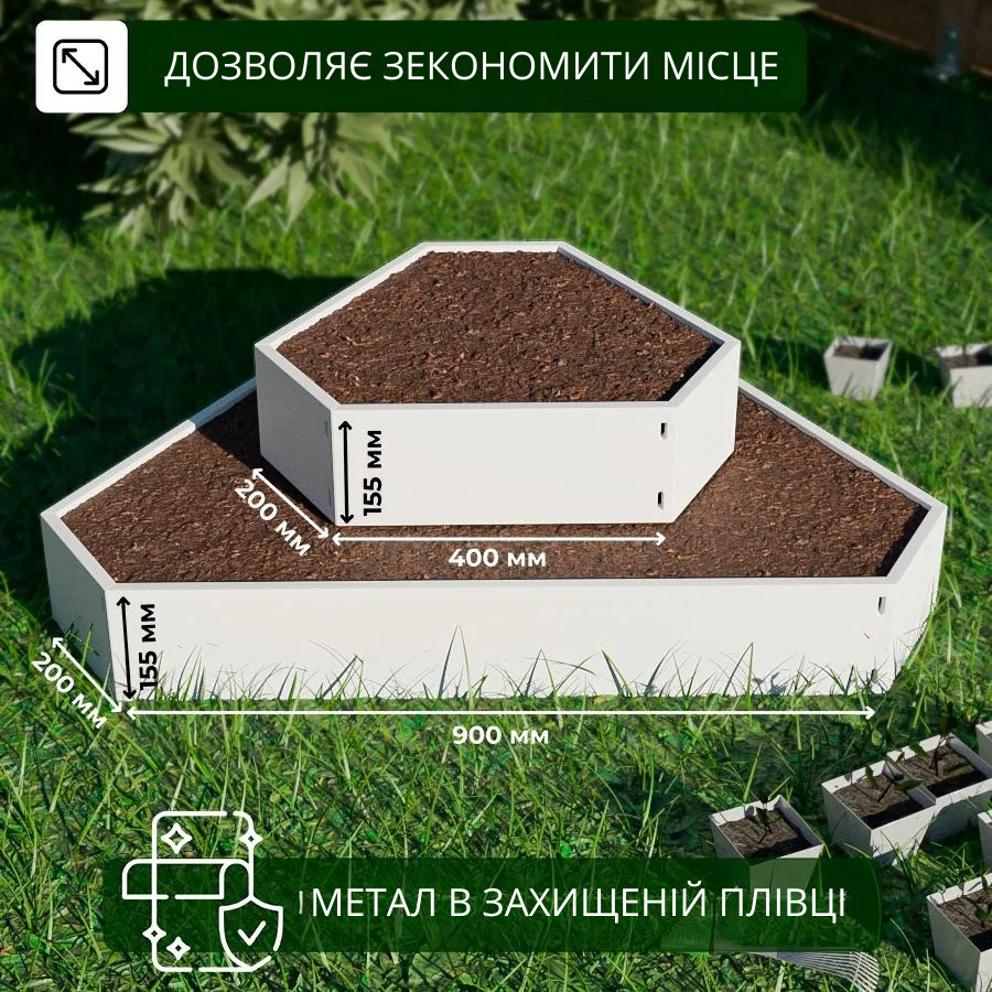 Клумба садова SIMBUD ПРО 0,9х0,9 м (8646778) - фото 4