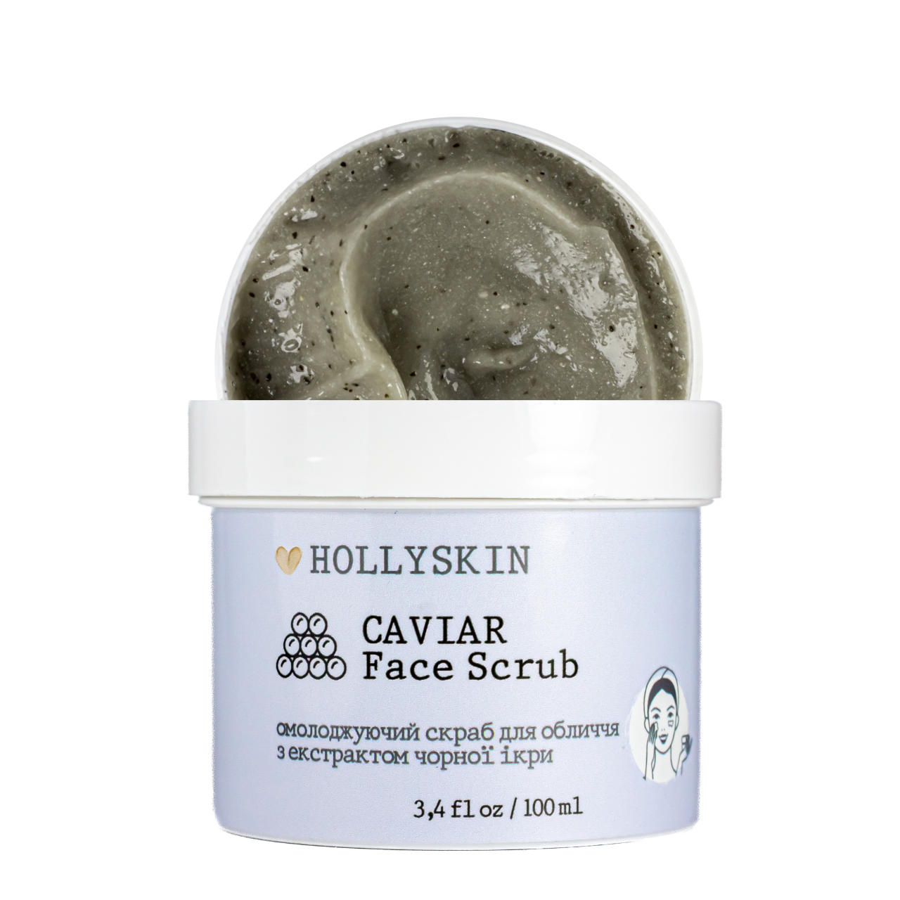 Скраб для лица Hollyskin Caviar Face Scrub 0209h с экстрактом черной икры 100 мл