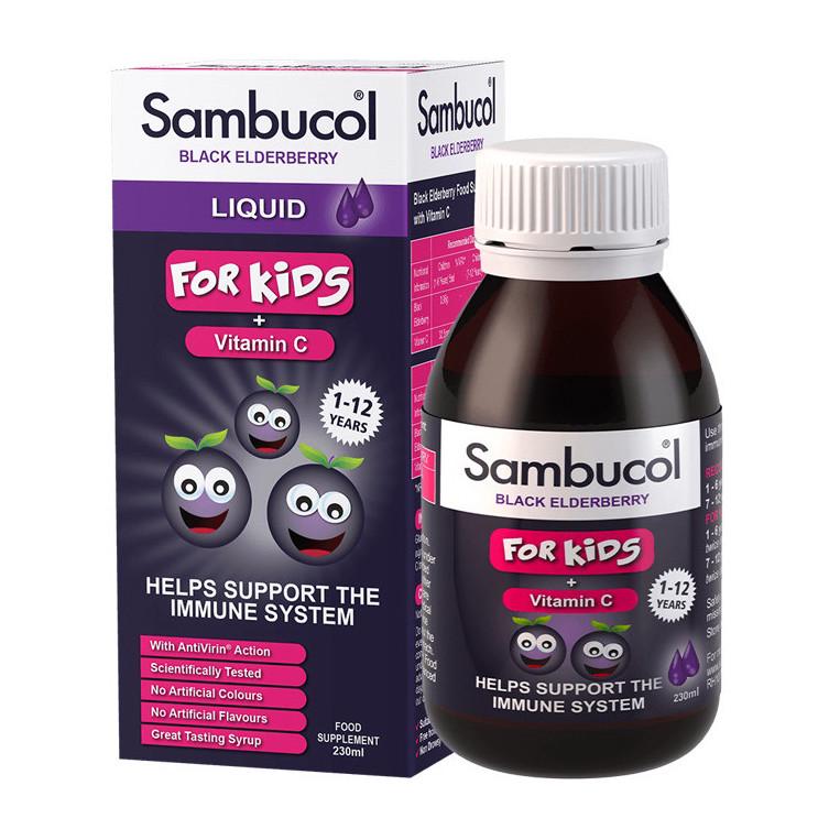 Бузина Sambucol Black Elderberry Liquid For Kids + Vitamin C 230 мл (21202-01)