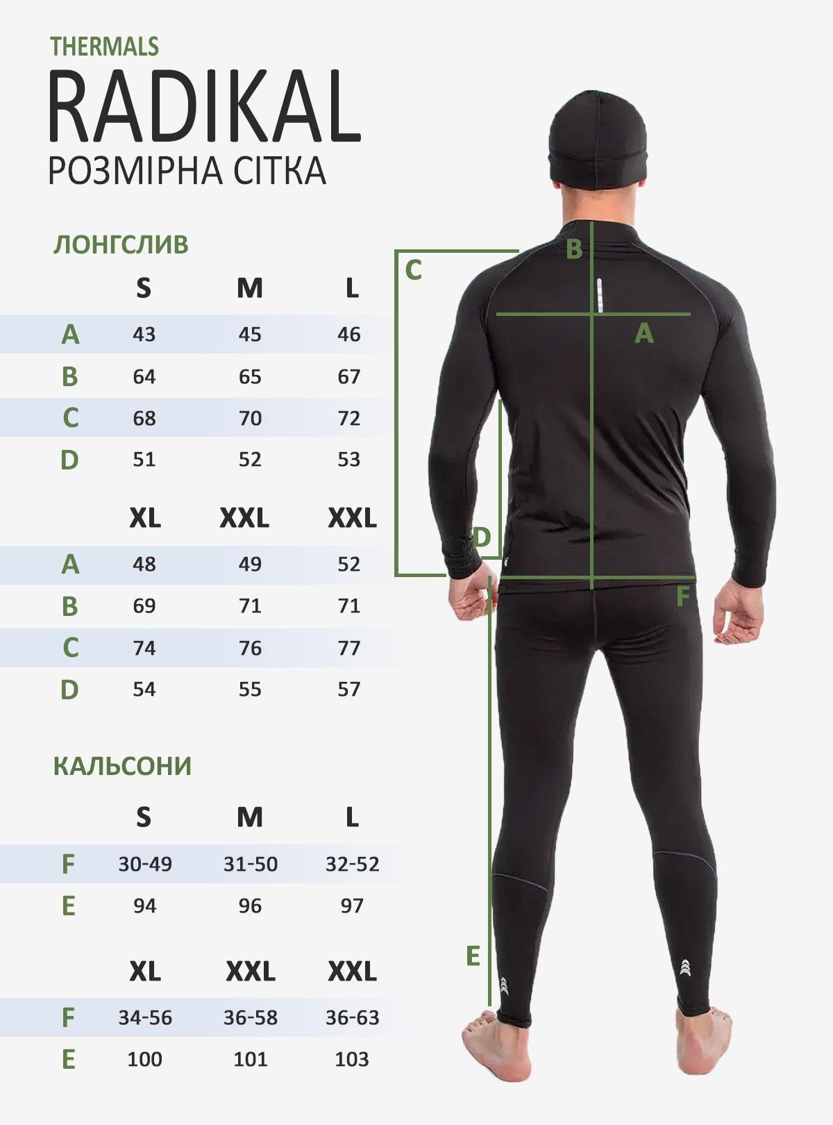 Комплект чоловічої спортивної термобілизни Rough Radical з шапкою Edge 7386 XXL Чорний (53501) - фото 5