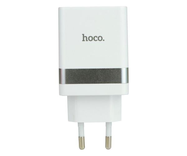 Устройство зарядное сетевое Hoco N21 Pro Type-C PD 30W 2USB QC3.0 cable Type-C to Lightning White