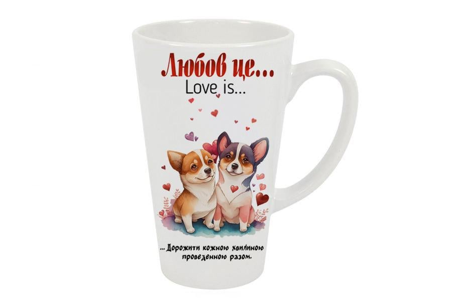 Чашка керамическая большая лат."Любовь это..." (31765180)