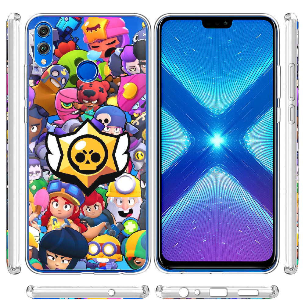 Чехол Boxface Honor 8x Brawl Stars Прозрачный силикон (35419-up2389-35419) - фото 3