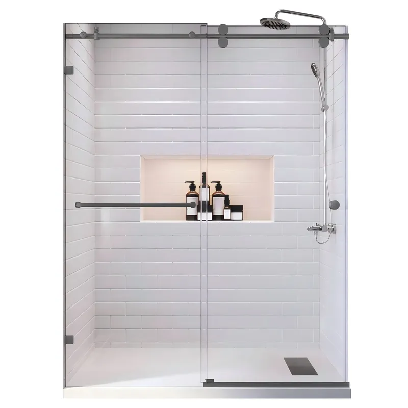 Дверь в нишу Koer SR SD06-140x220-TR-07 прозрачное стекло Easy Clean 8 мм Графитовый (KR5369) Дверь в нишу Koer SR SD06-140x220-TR-07 прозрачное стекло Easy Clean 8 мм Графитовый (KR5369)