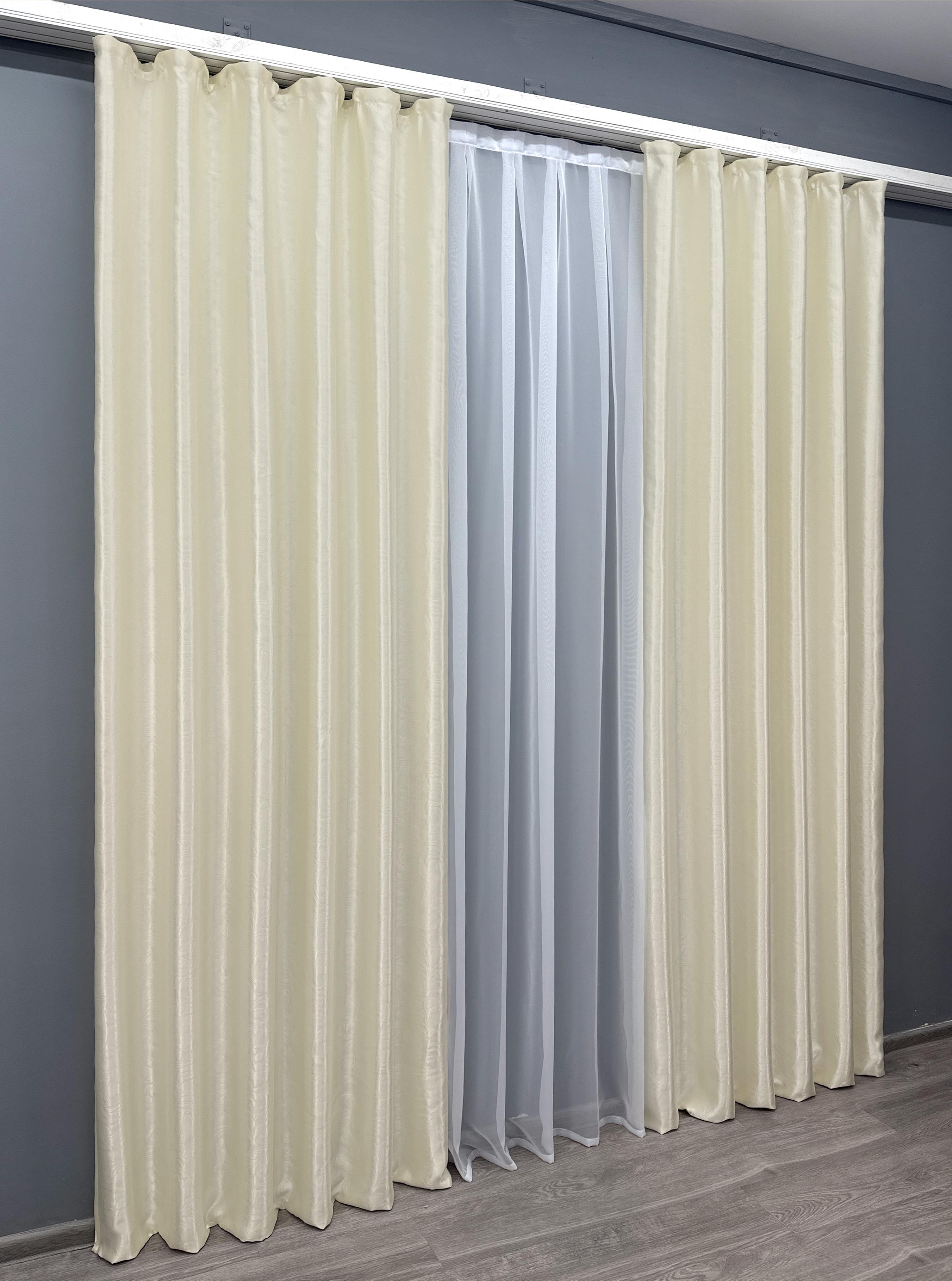 Комплект готовых штор VR-Textil Софт №1733ш 150х270 см 2 шт. Молочный (33-0707) - фото 3 Комплект готовых штор VR-Textil Софт №1733ш 150х270 см 2 шт. Молочный (33-0707) - фото 3