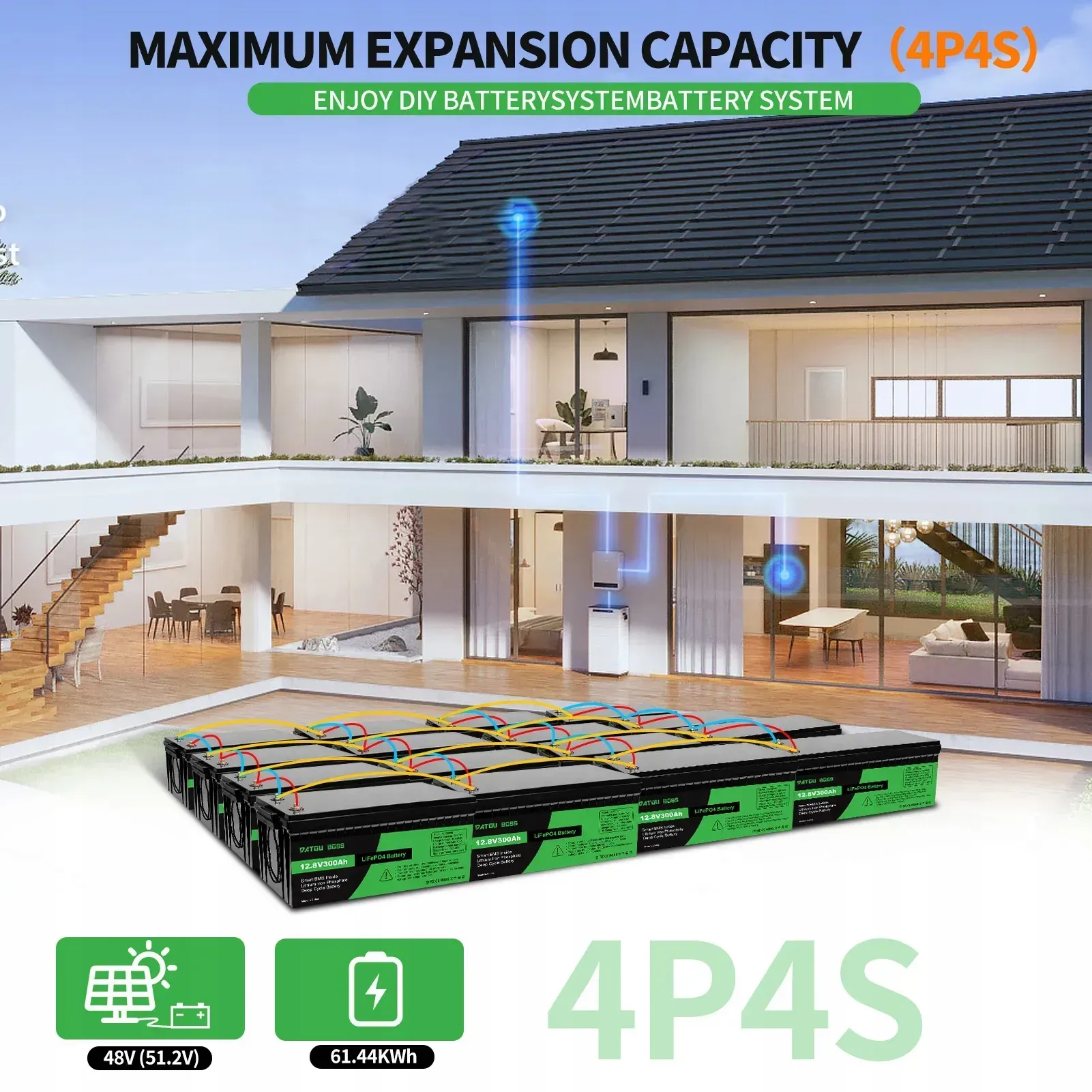 ᐉ Аккумулятор DATOU BOSS LiFePO4 с BMS 10000 циклов последовательное и ...