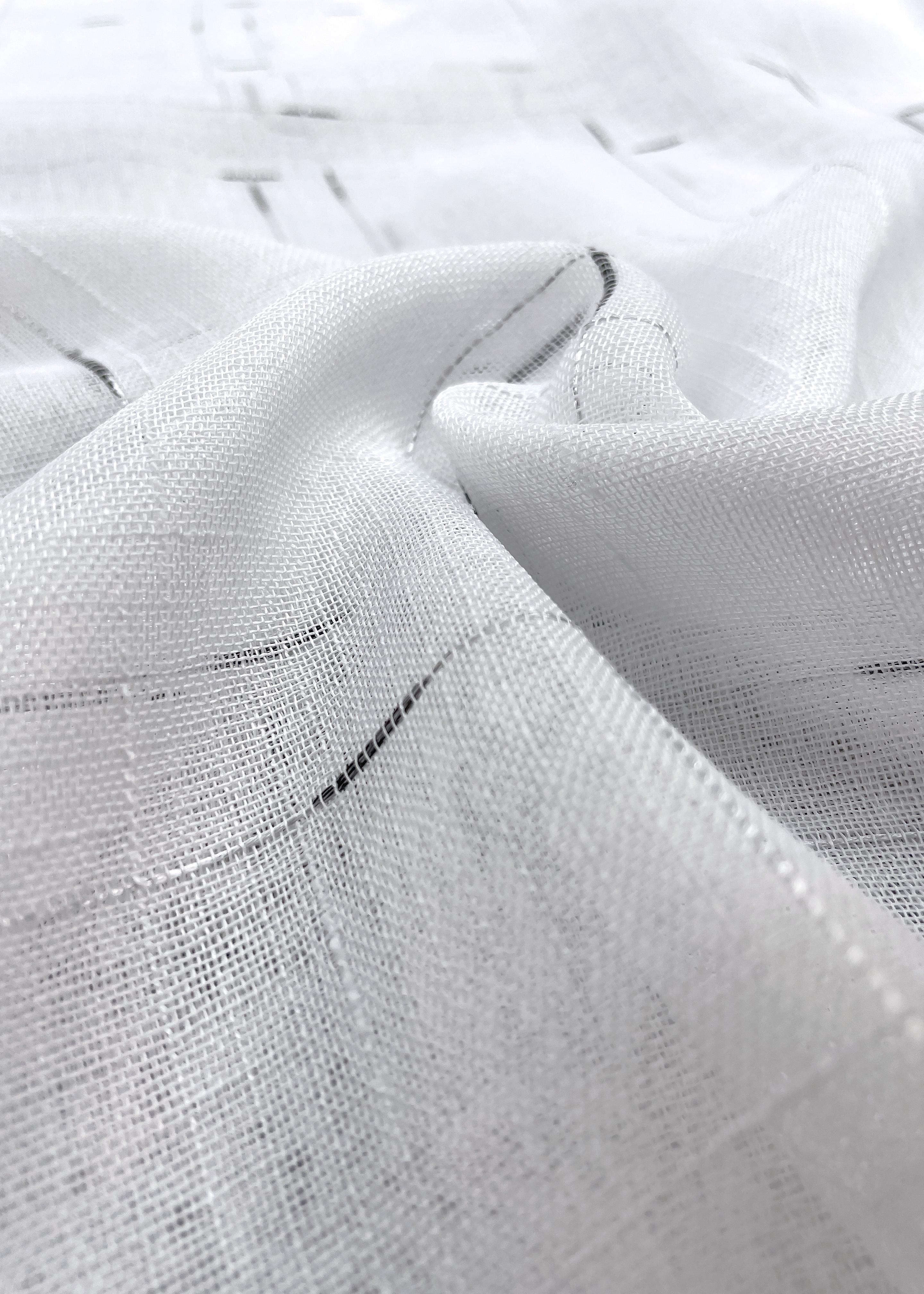 Тюль VR-Textil 1209т Івонна льон 300х250 см Білий/Венге (43-051) - фото 6