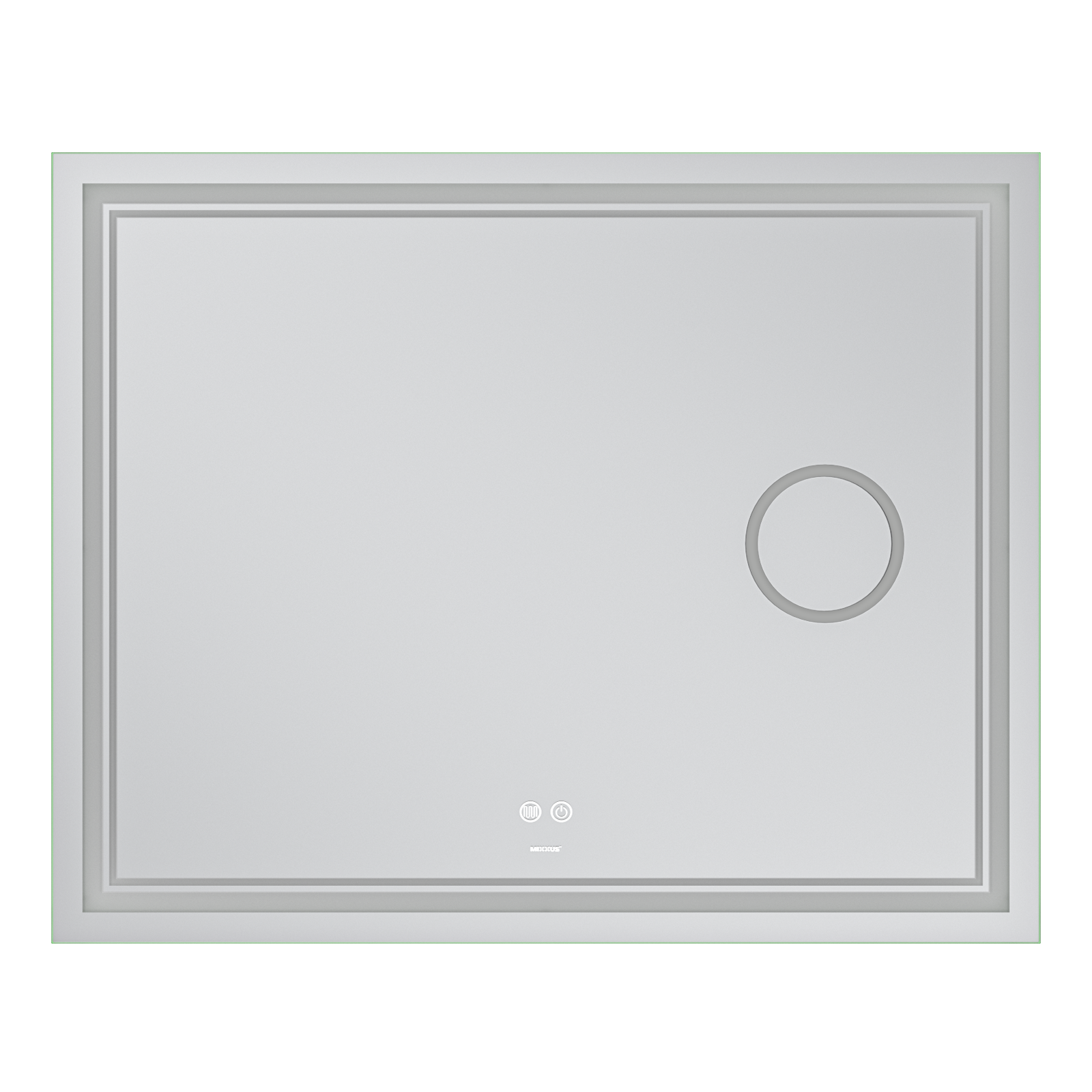 Дзеркало MIXXUS Premium QUADRO MR20-100x80 LED Touch/Anti-fog з димером/лінзою (MP6623) - фото 5 Дзеркало MIXXUS Premium QUADRO MR20-100x80 LED Touch/Anti-fog з димером/лінзою (MP6623) - фото 5