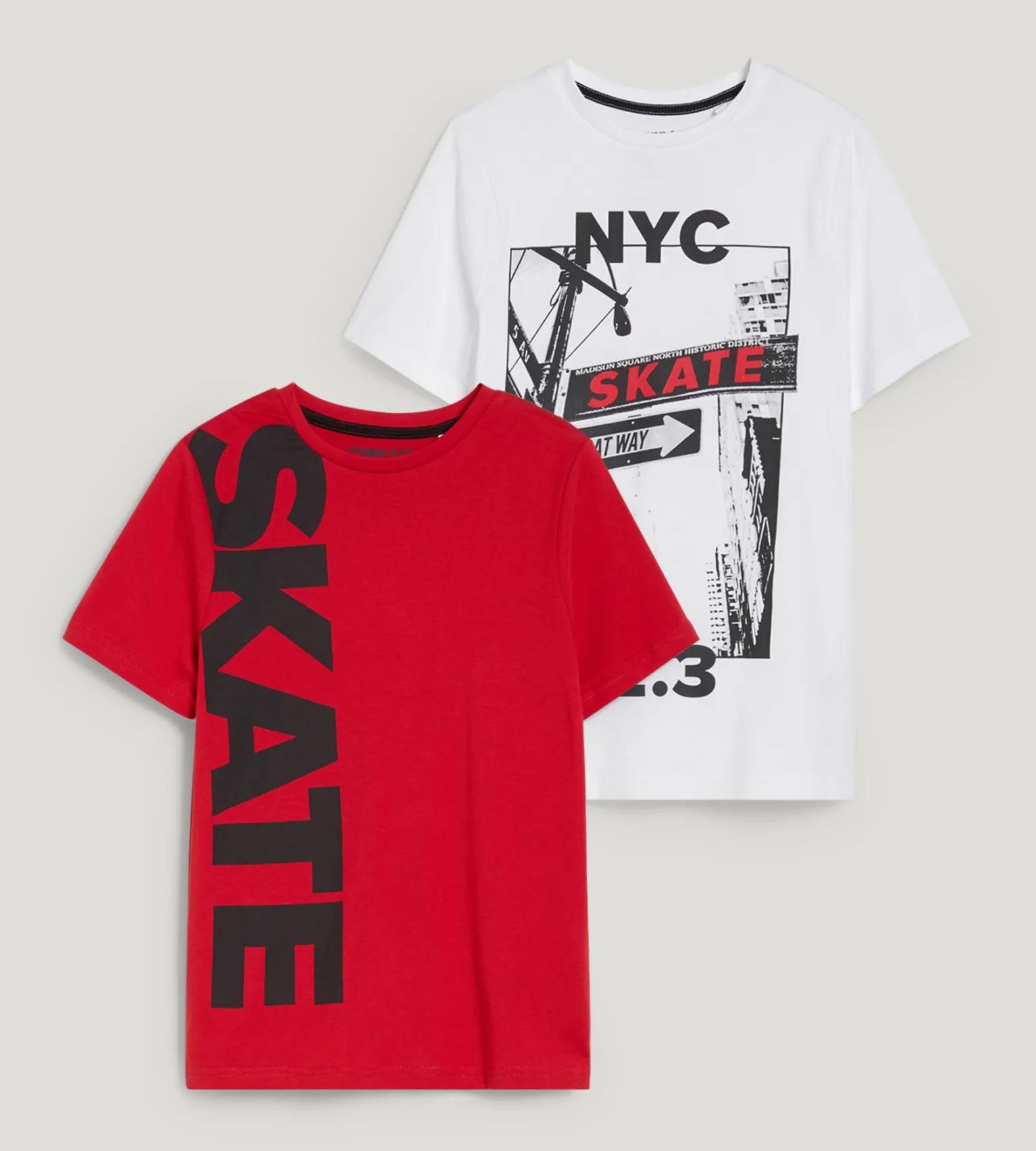 Набор футболок для мальчика C&A 146-152 см Белый/Красный (2153702)