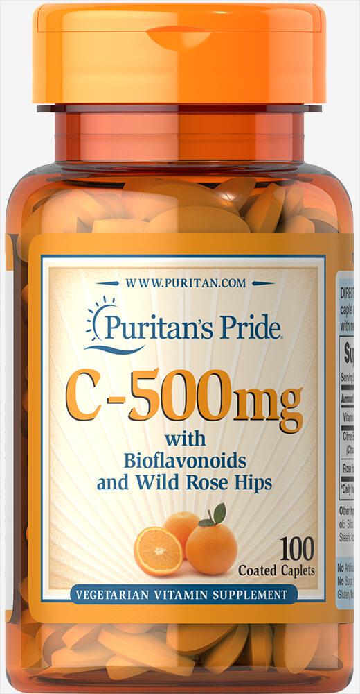 Витамин С Puritan's Pride Vitamin C-500 мг with Bioflavonoids & Rose Hips (#000430)
