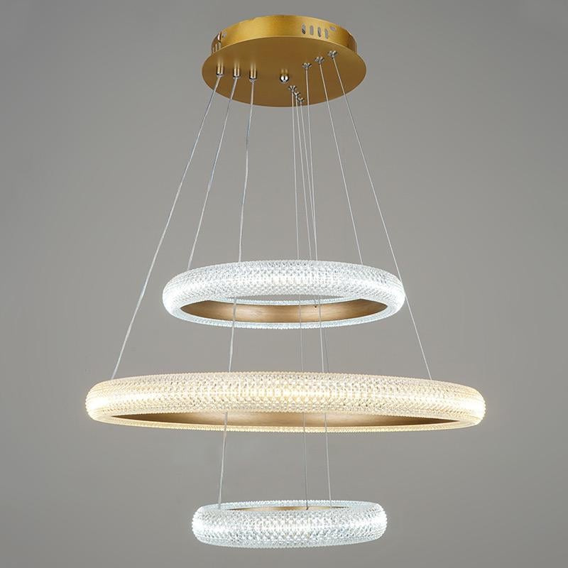 Люстра подвесная Light House SRS-16148/3 светодиодная 130 W LED с пультом Золото