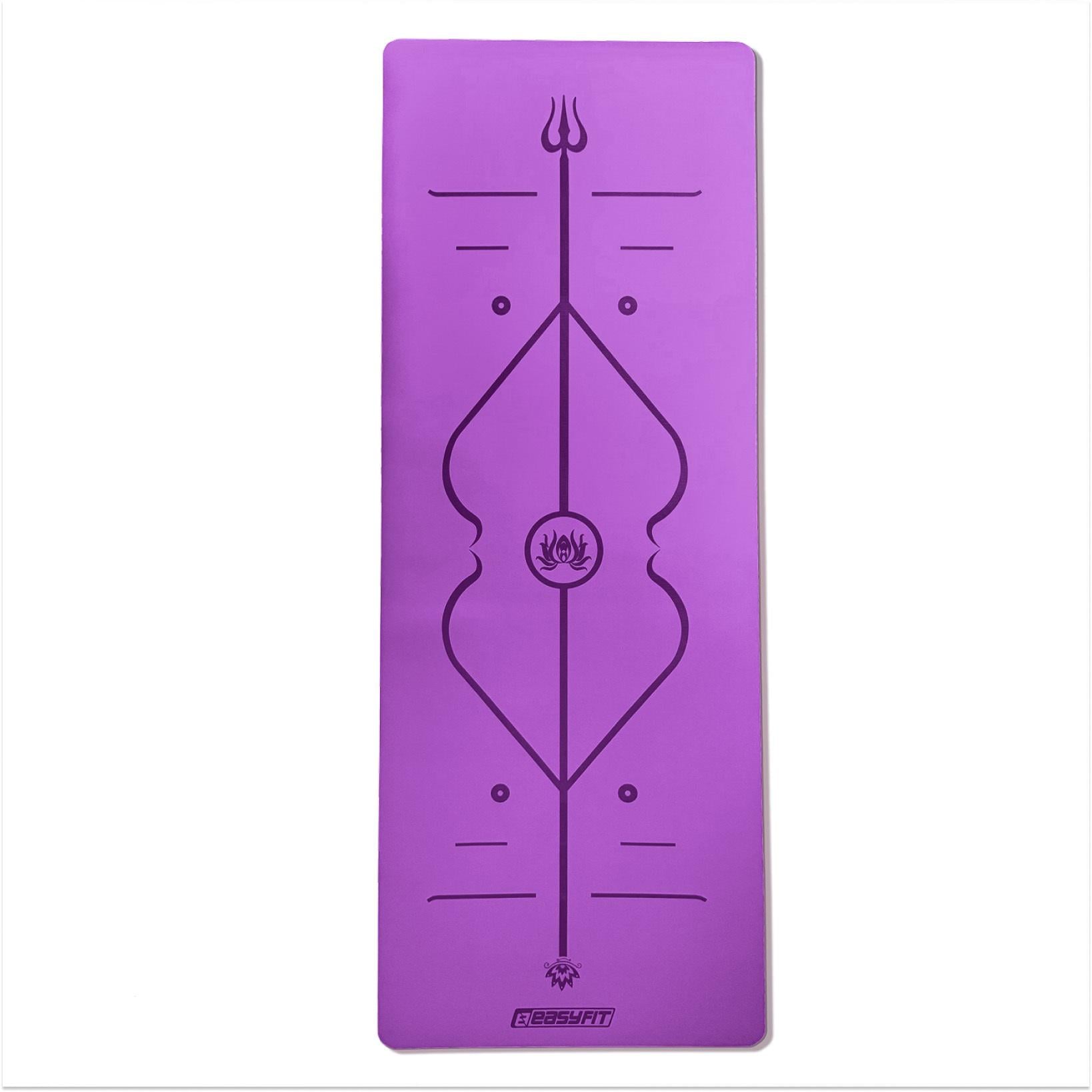 Коврик для йоги EasyFit каучук 5 мм Фиолетовый (EF-RB5Pu)