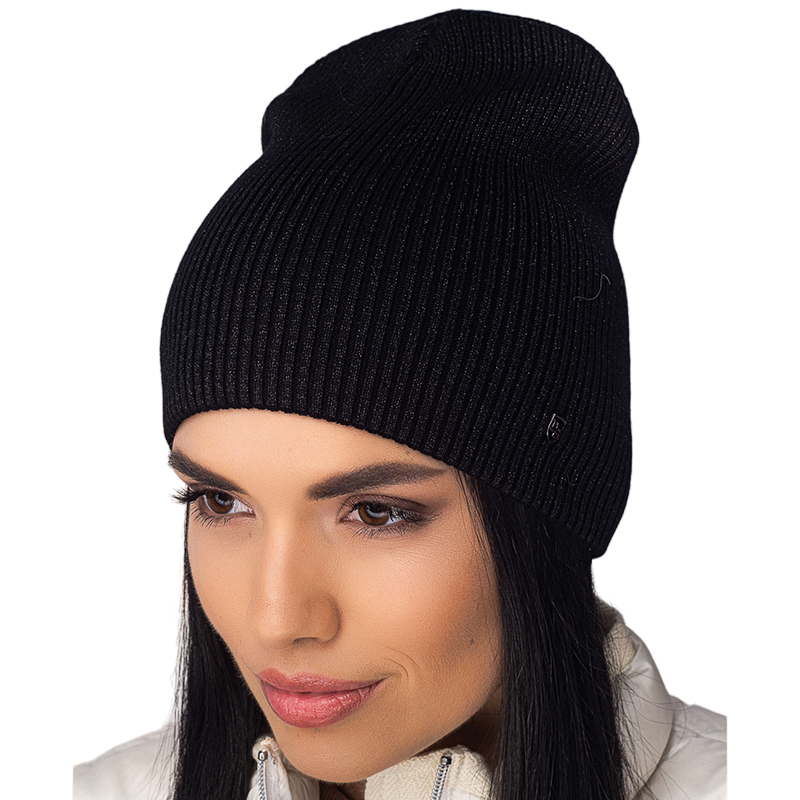 Шапка женская Leks ВЕГАС шерстяная двойная без отворота удлиненная рубчик One size Черный (121020) Шапка женская Leks ВЕГАС шерстяная двойная без отворота удлиненная рубчик One size Черный (121020)