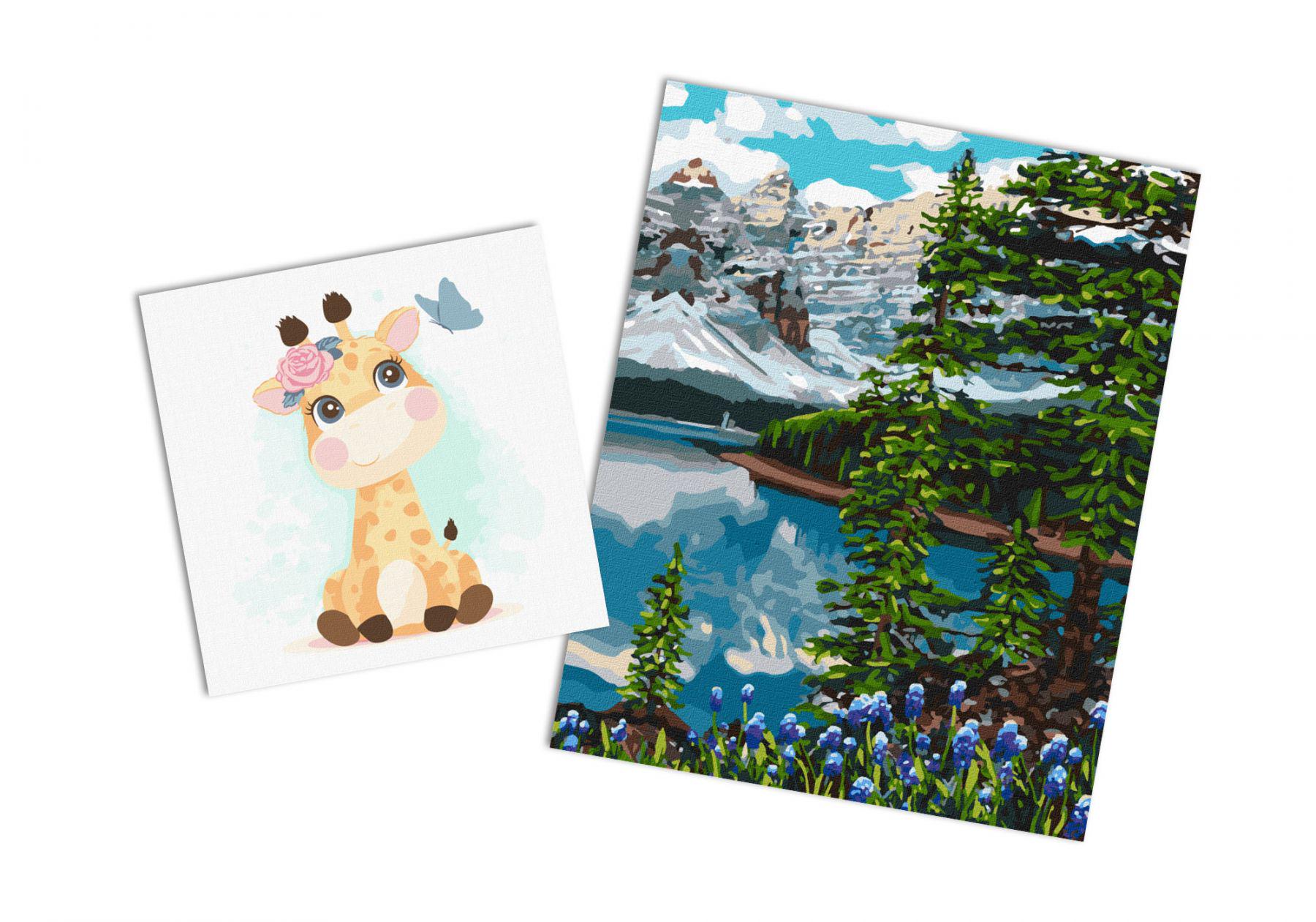 Набор картин по номерам Идейка 2в1 Единение мечты 40x50 см KHO2748 и Первое знакомство 30x30 см KHO6008 (CKHO8112)