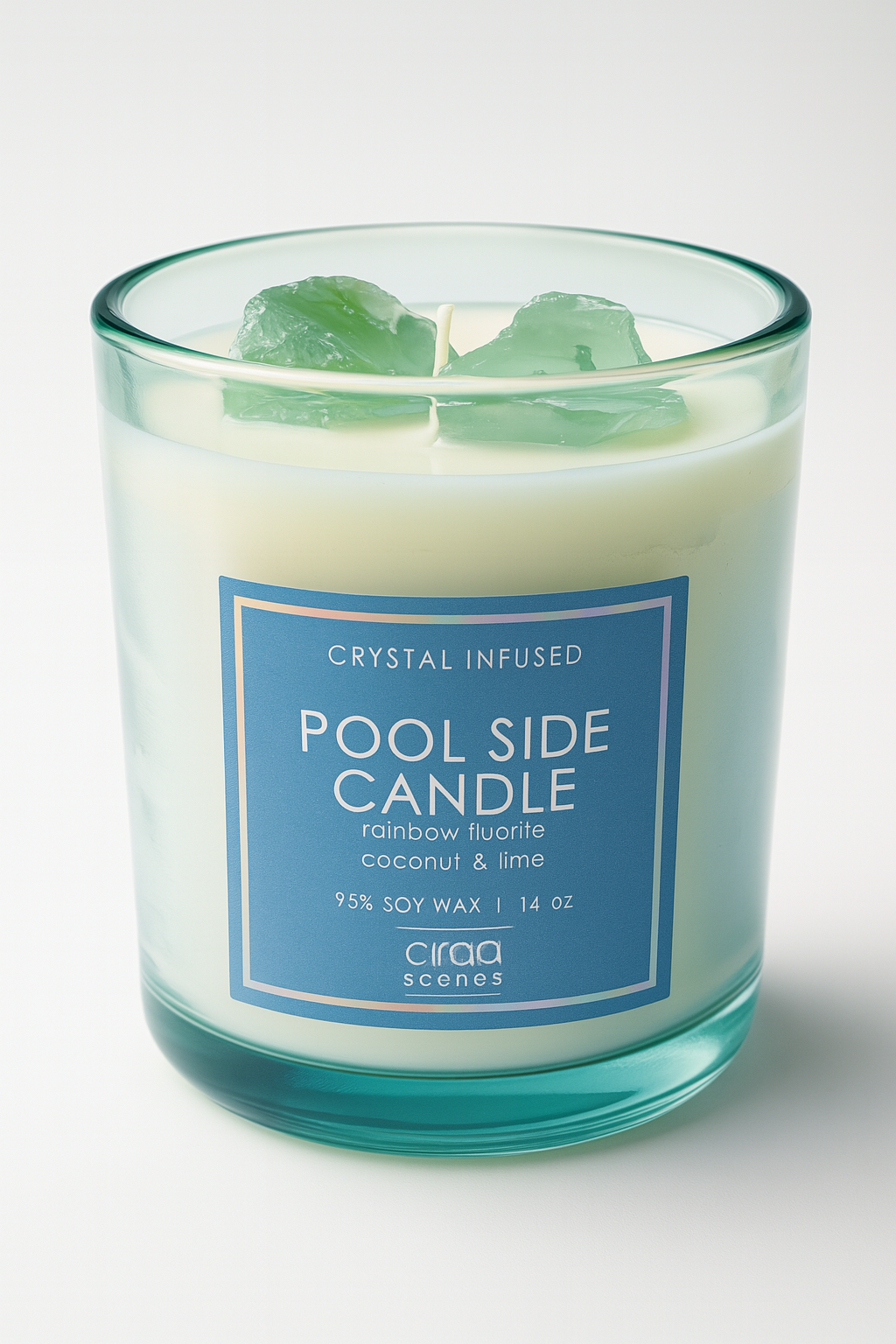 Свеча ароматическая Coconut & Lime в стеклянном стакане соевый воск ⌀ 9,5x11 см (7036)