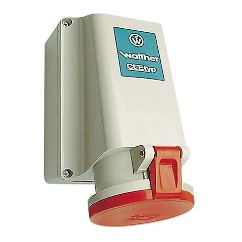 Розетка настенная Walther-Werke СЕЭ-тип 4 полюса 63А 400V IP44 внутренний крепеж (wl161406)