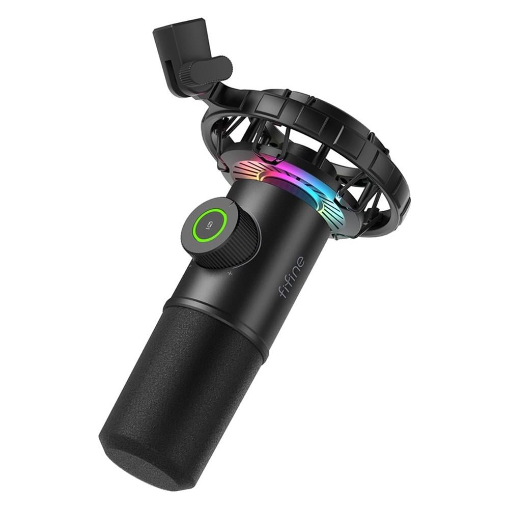 Мікрофон студійний Fifine K658 USB динамічний кардіоїдний з RGB підсвічуванням Чорний (629645) - фото 5 Мікрофон студійний Fifine K658 USB динамічний кардіоїдний з RGB підсвічуванням Чорний (629645) - фото 5