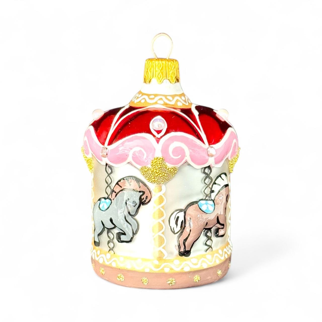 Іграшка на ялинку Карусель зі скла (F-227-1) Іграшка на ялинку Карусель зі скла (F-227-1)