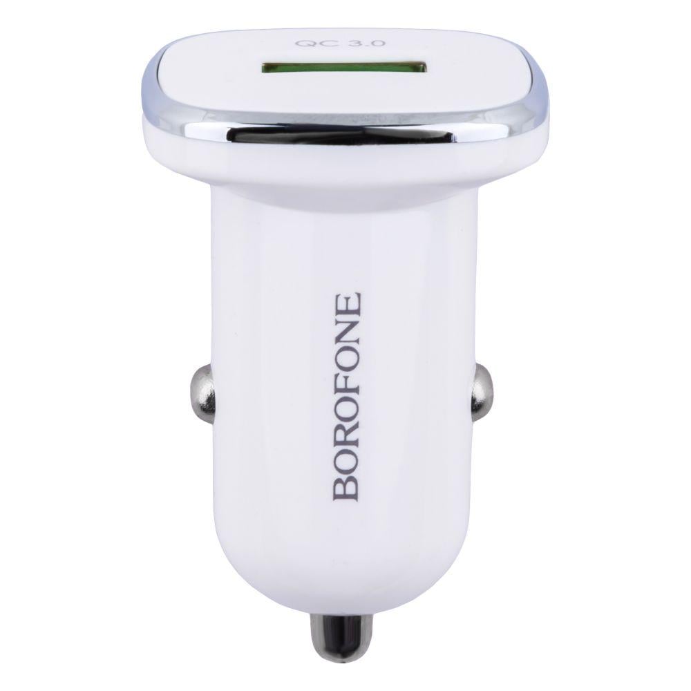 Зарядний пристрій автомобільний Borofone BZ12A QC 3,0 Type-C Білий (27207689) Зарядний пристрій автомобільний Borofone BZ12A QC 3,0 Type-C Білий (27207689)