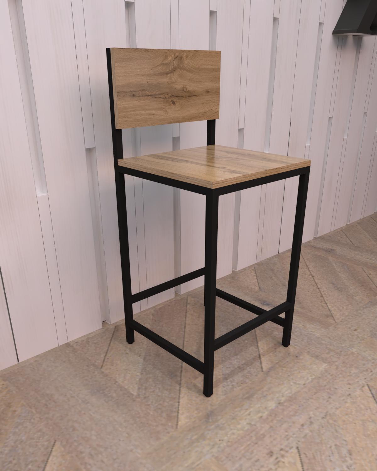 Полубарный стул EcoLoft Баренто DSP-1406-1 в стиле лофт Дуб Аппалачи (32362550)