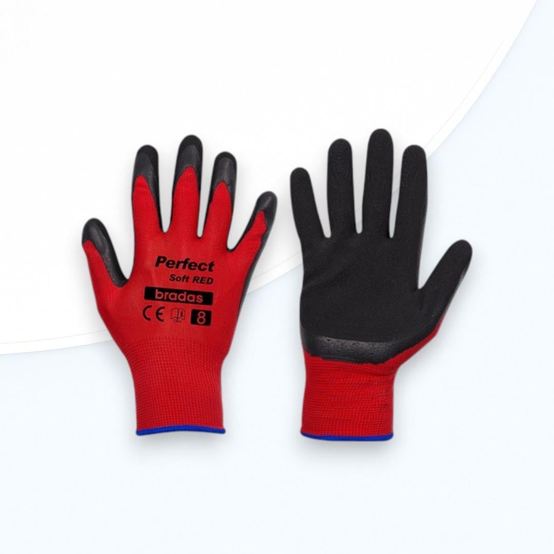 Рукавички захисні Bradas PERFECT SOFT латекс р. 10 Red (2382833888)