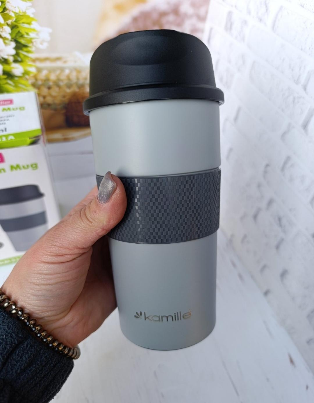 Термокружка Kamille KM-2151A 480 мл Сірий - фото 2 Термокружка Kamille KM-2151A 480 мл Сірий - фото 2