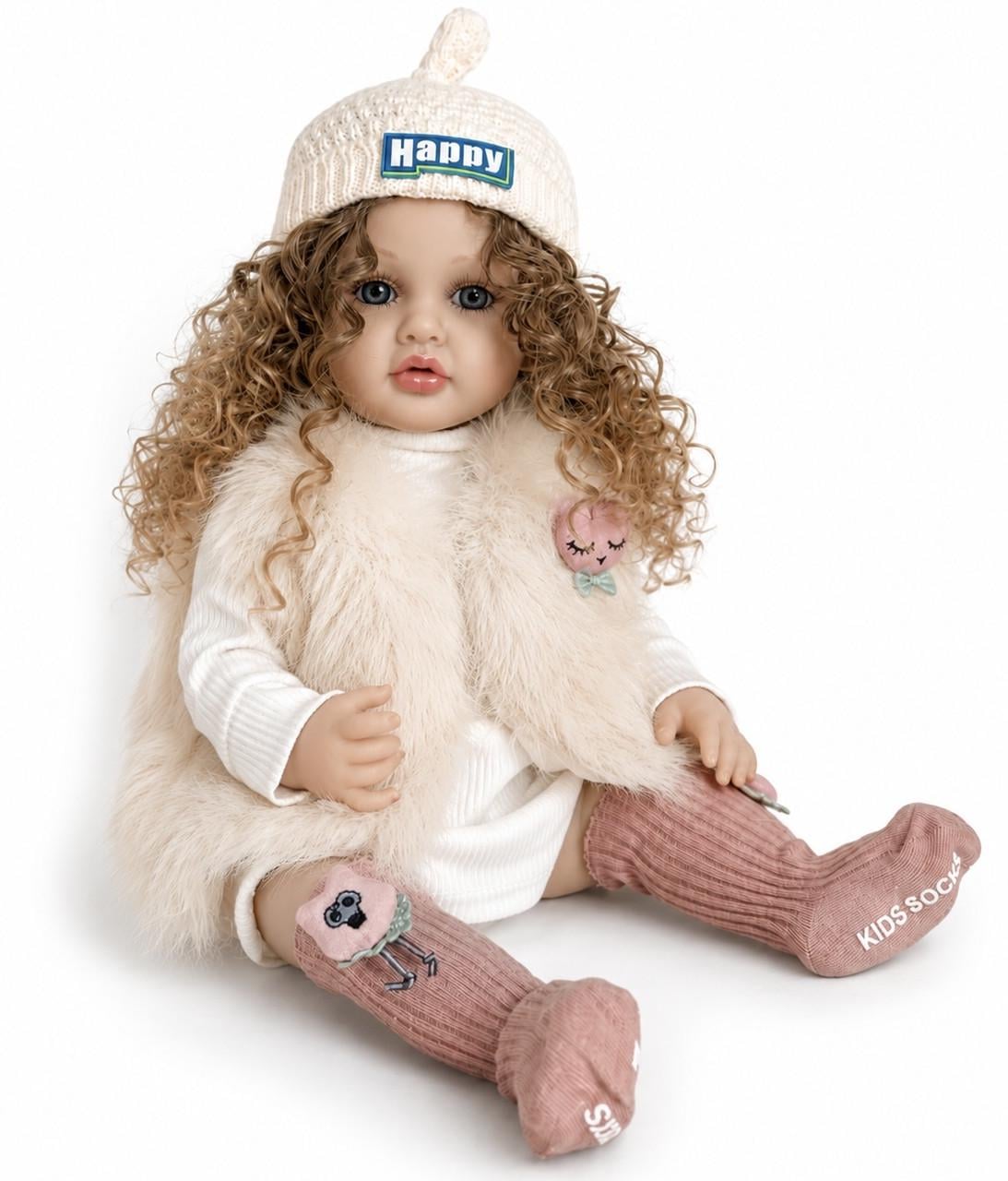 Кукла реалистичная Doll Reborn Baby 55 см полностью виниловая (К0100504)