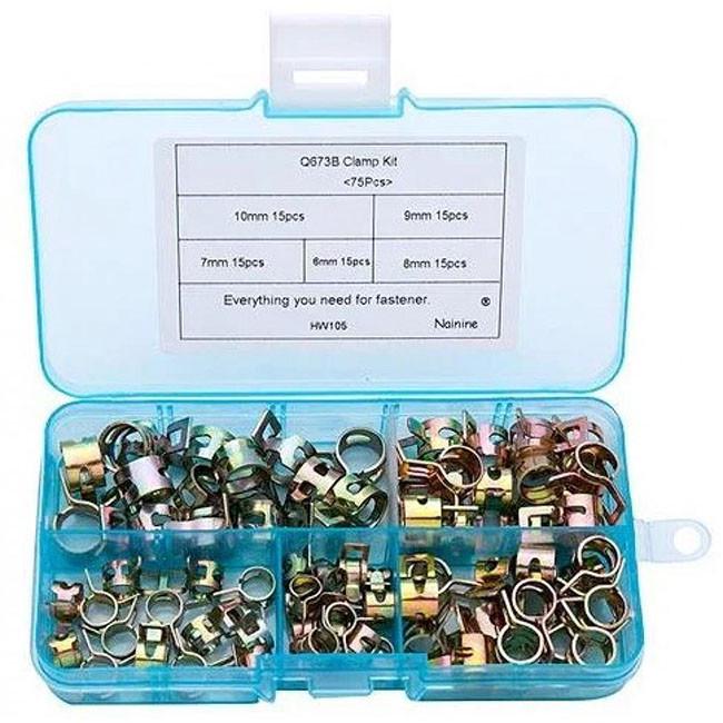 Хомут пружинний MHZ самозатискний для шлангів 6-10 мм 75 шт. (018542) Хомут пружинний MHZ самозатискний для шлангів 6-10 мм 75 шт. (018542)