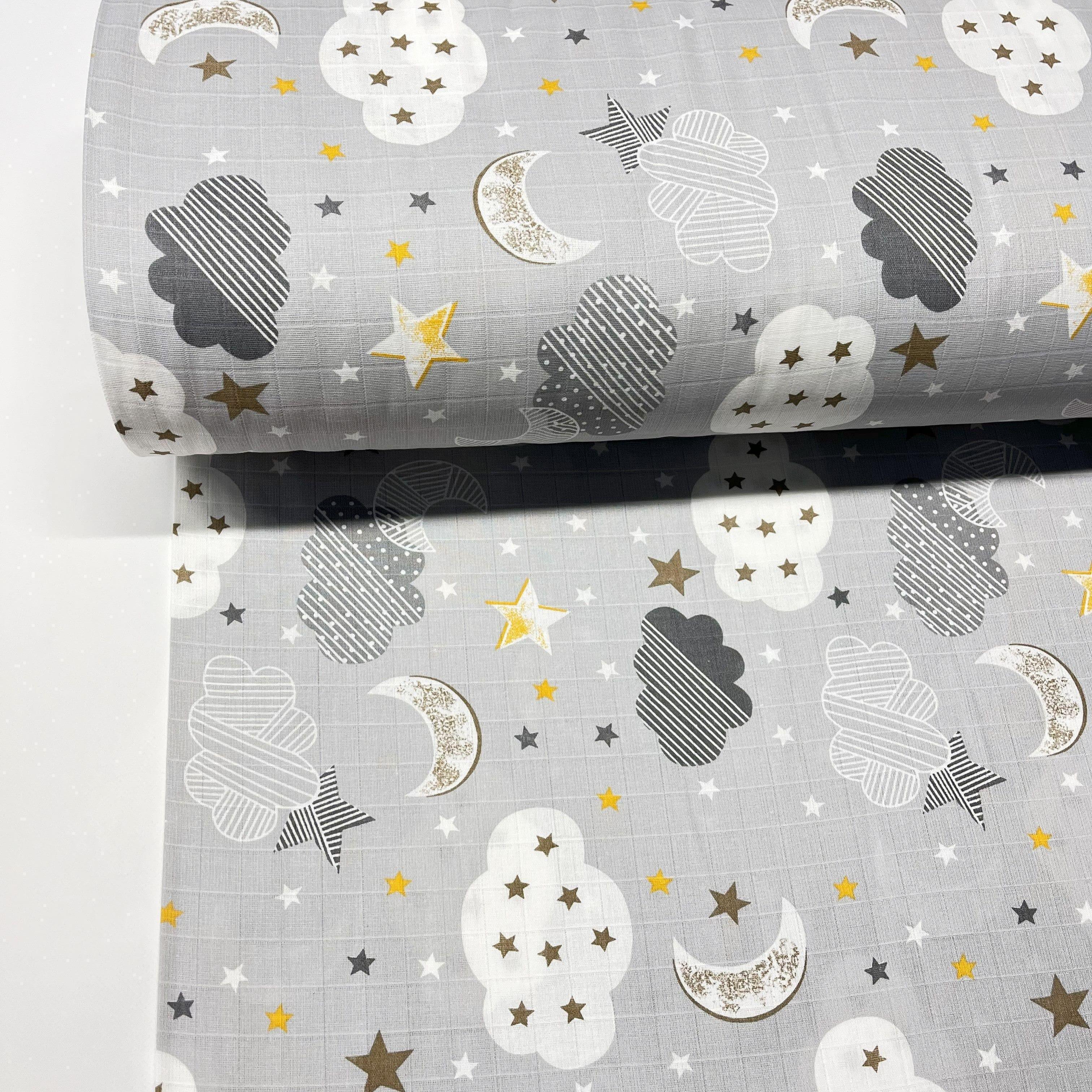 Ткань муслин двухслойный Змари 160 см Серый (5/26298/9/ 02335)