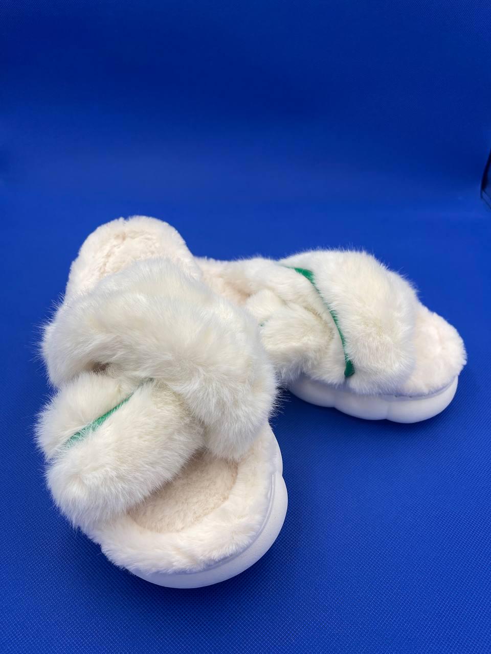 Домашние тапочки женские TvoePolo р. 36 Молочный (2W-02-21-перепонка-36)