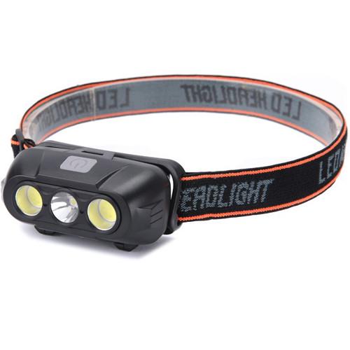 Фонарь налобный KX-215-LED+2COB 1x18650 ЗУ Type-C Box (2245500236)