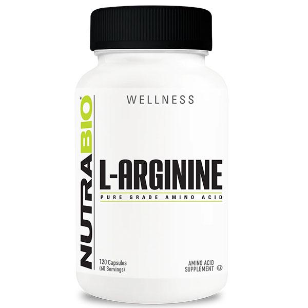 Аргинин для спорта NutraBio Arginine 750 мг 120 капс. (000027147)