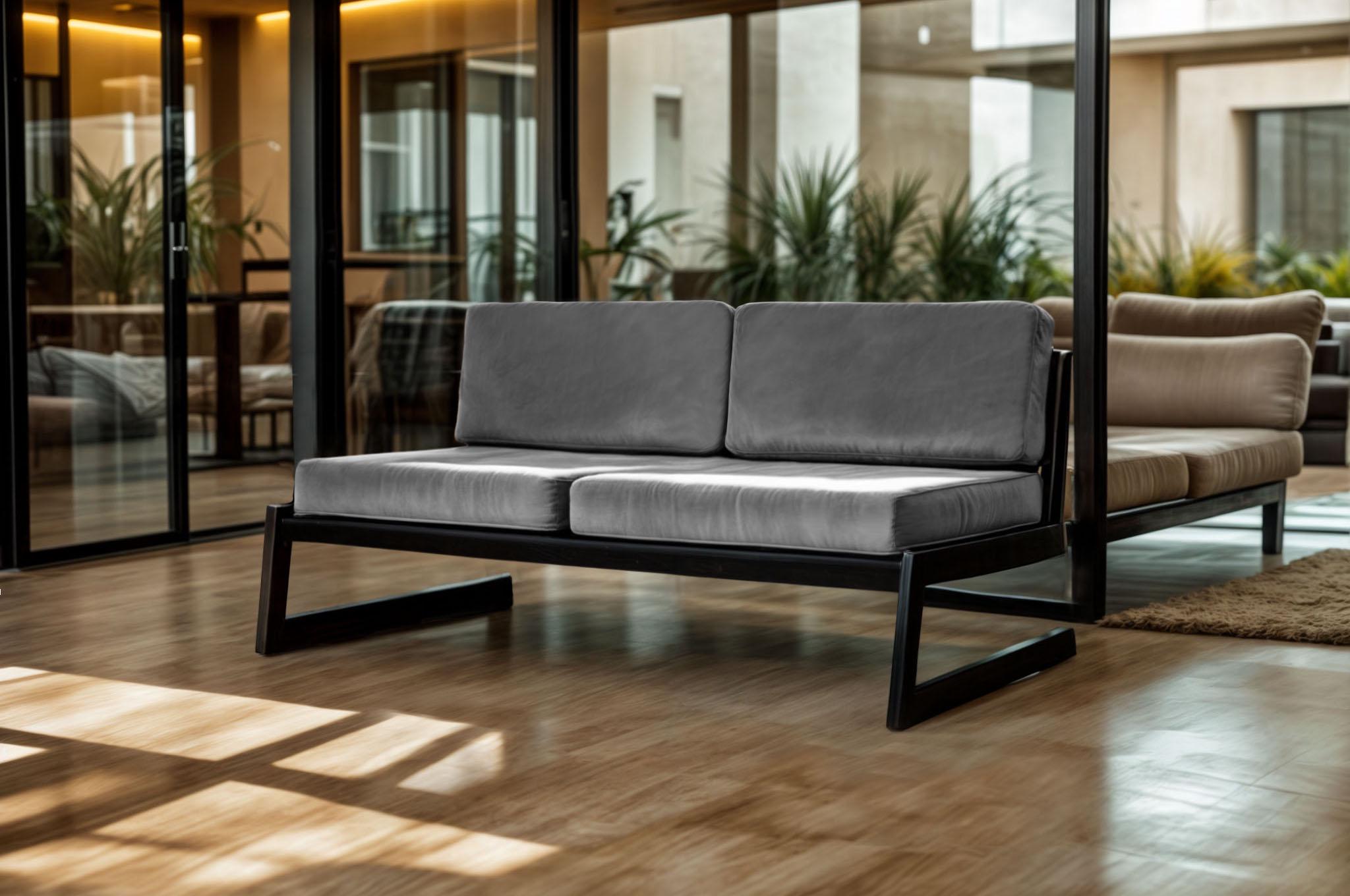 Диван металевий Tobi Sho Флекс DV6 з подушками 750х1560х700 мм велюр 29/Світло-сірий (DV069083) - фото 1 Диван металевий Tobi Sho Флекс DV6 з подушками 750х1560х700 мм велюр 29/Світло-сірий (DV069083) - фото 1