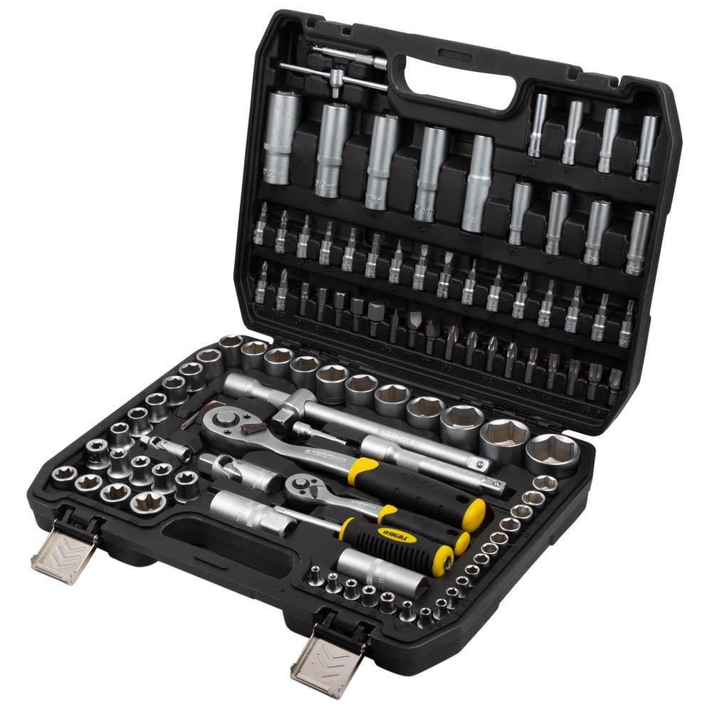 Набір насадок торцевих і біт Sigma CrV mid 1/4" & 1/2" 110 шт. (6003771) Набір насадок торцевих і біт Sigma CrV mid 1/4" & 1/2" 110 шт. (6003771)