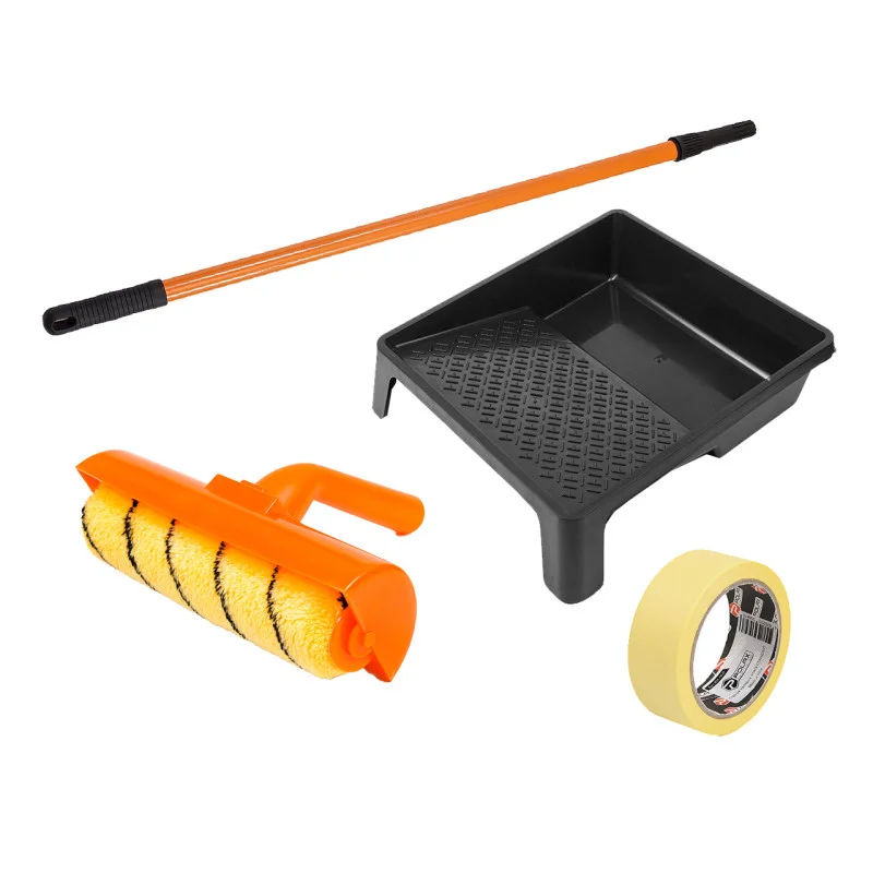 Набор для покраски потолка Polax валик/телескопическая ручка/ванночка и лента малярная (335-47)