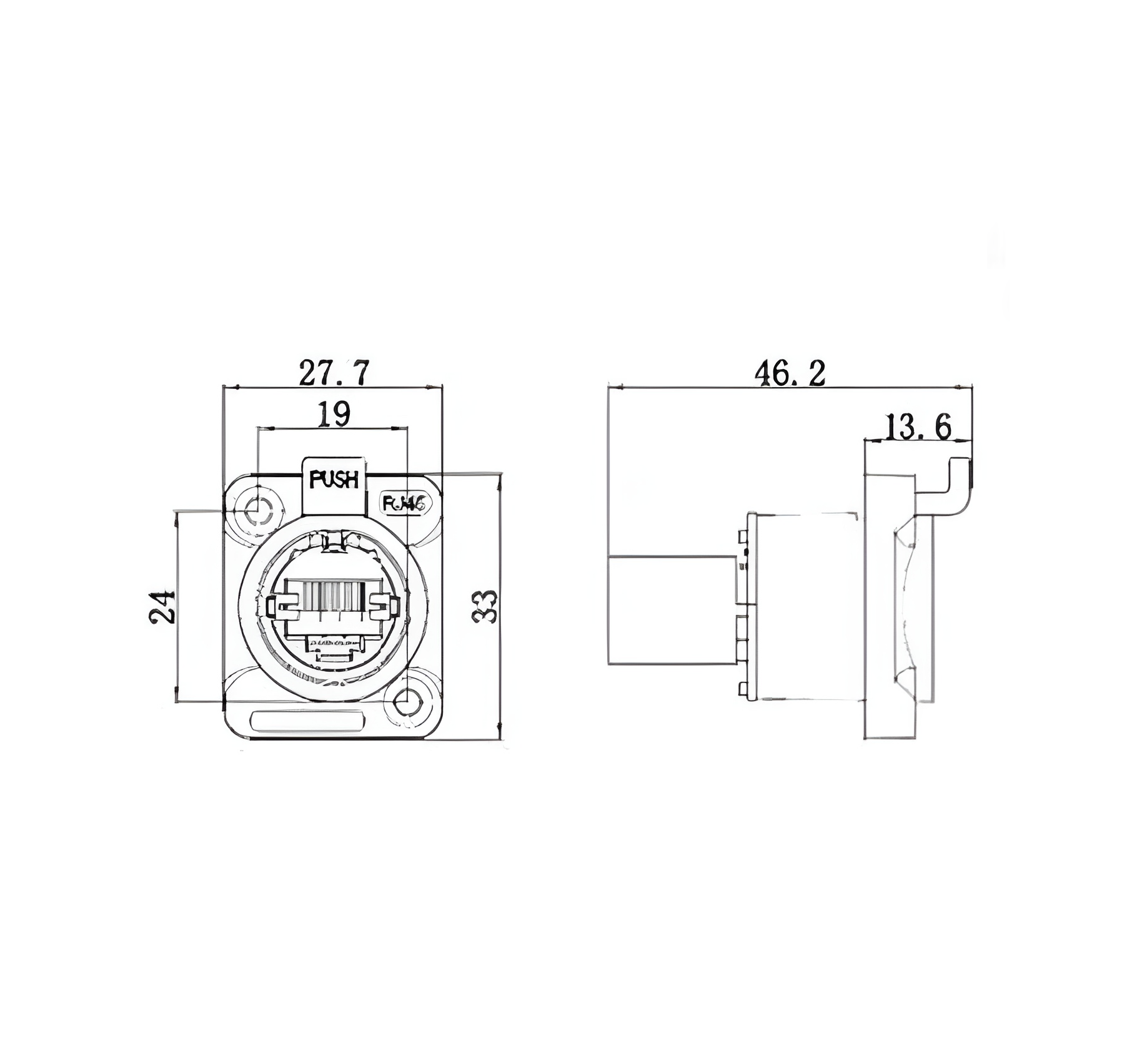 Роз'єм Ethernet female для кабелю Starlink RJ45-EL-RJ-WH1 (7003) - фото 4