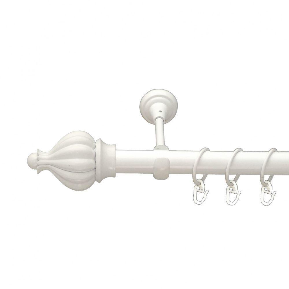 Карниз Orvit Таджа однорядный гладкий 25 мм 200 см Белый (00-00009555)