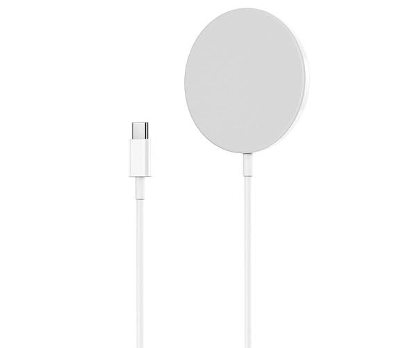 Устройство зарядное беспроводное Hoco CW29 Magnetic для смартфонов и TWS наушников со стандартом Qi 15 W White