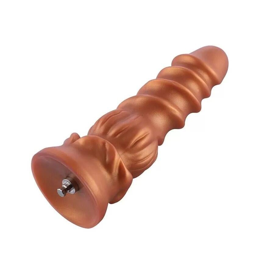 Фалоімітатор для секс-машин Hismith Spiral Grain Silicone Monster Series спіральний рельєф (SO9961)