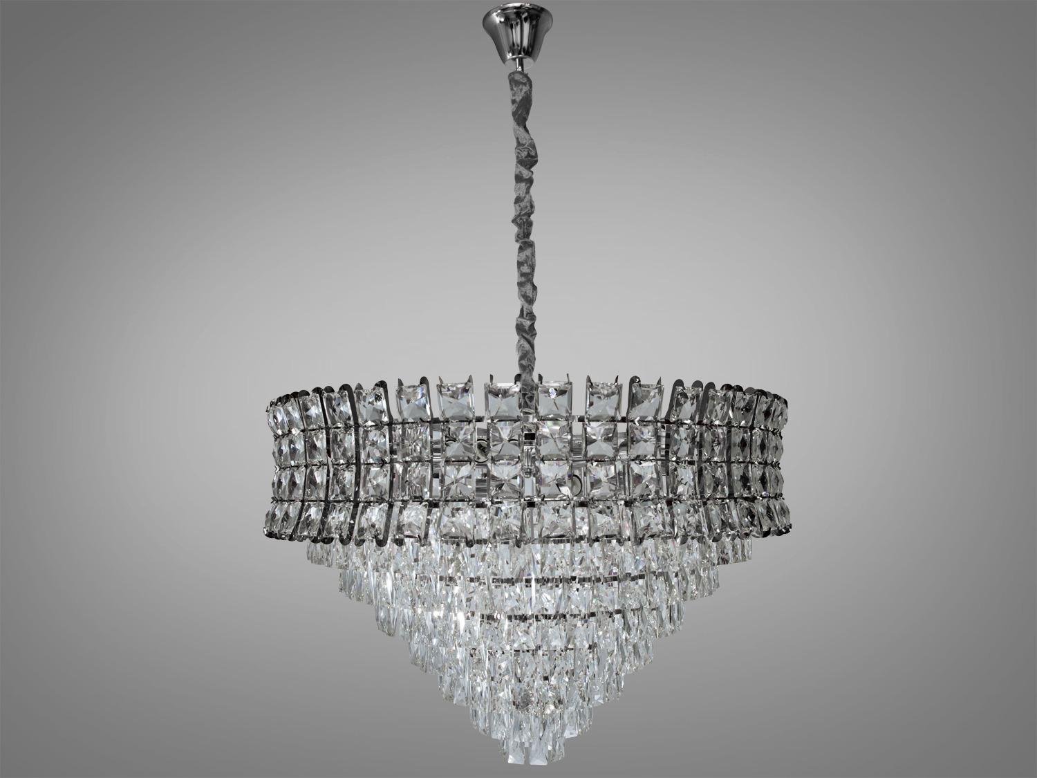 Люстра хрустальная подвесная 40 Вт Хром (8017/800CH) Люстра хрустальная подвесная 40 Вт Хром (8017/800CH)