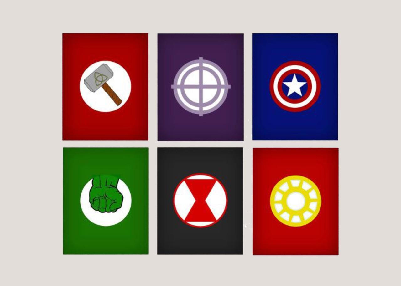 Картина GeekLand Avengers минимализм (AG.09.104)