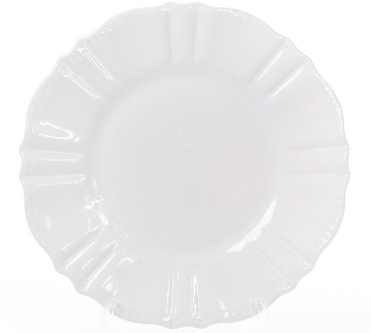 Набор десертных керамических тарелок Leeds Ceramics SUN 6 шт. 20 см Белый