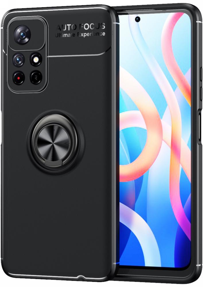 Чехол с кольцом Xiaomi Poco M4 Pro 5G Autofocus Black (26424-2B)