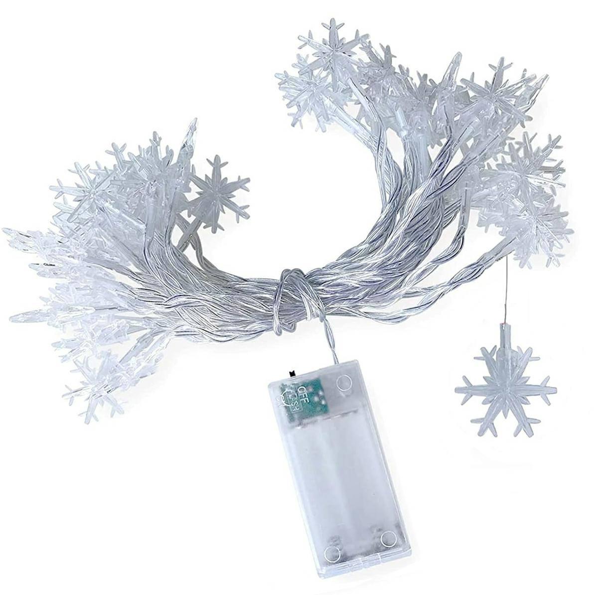 Гирлянда светодиодная Снежинки на батарейках 3 м (2479515585)