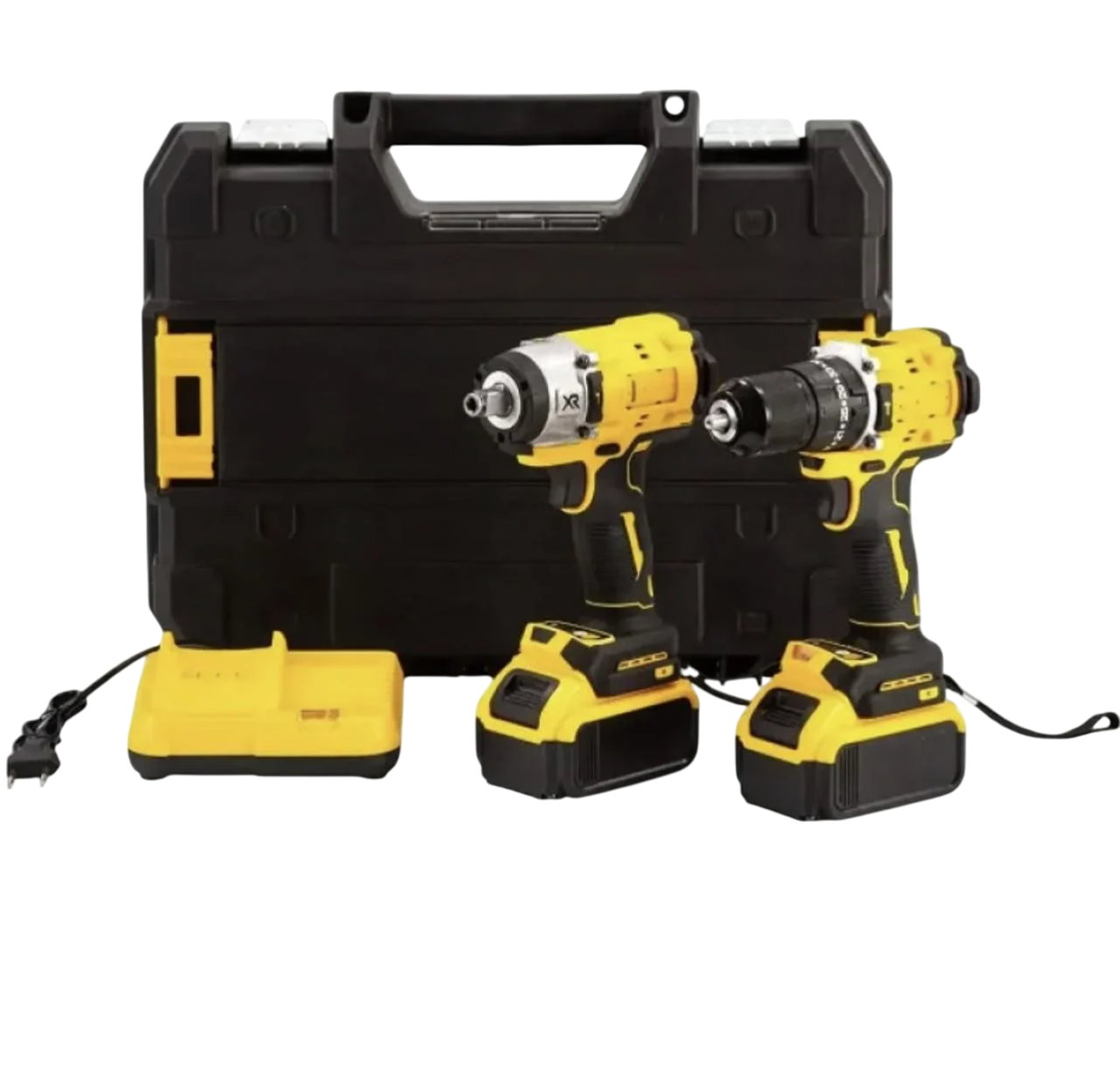 Набор аккумуляторных инструментов Krafftec 48/6A гайковерт и шуруповерт 2в1