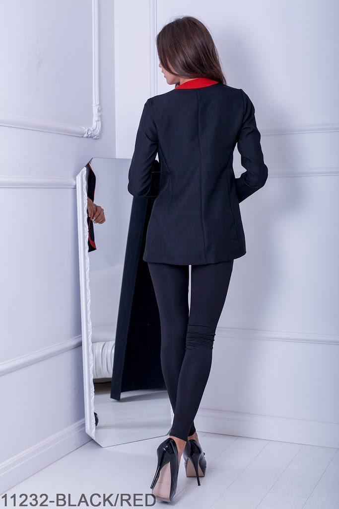 Піджак-кардиган жіночий Podium Cowl 11232-BLACK/RED M Чорний/Червоний - фото 2 Піджак-кардиган жіночий Podium Cowl 11232-BLACK/RED M Чорний/Червоний - фото 2