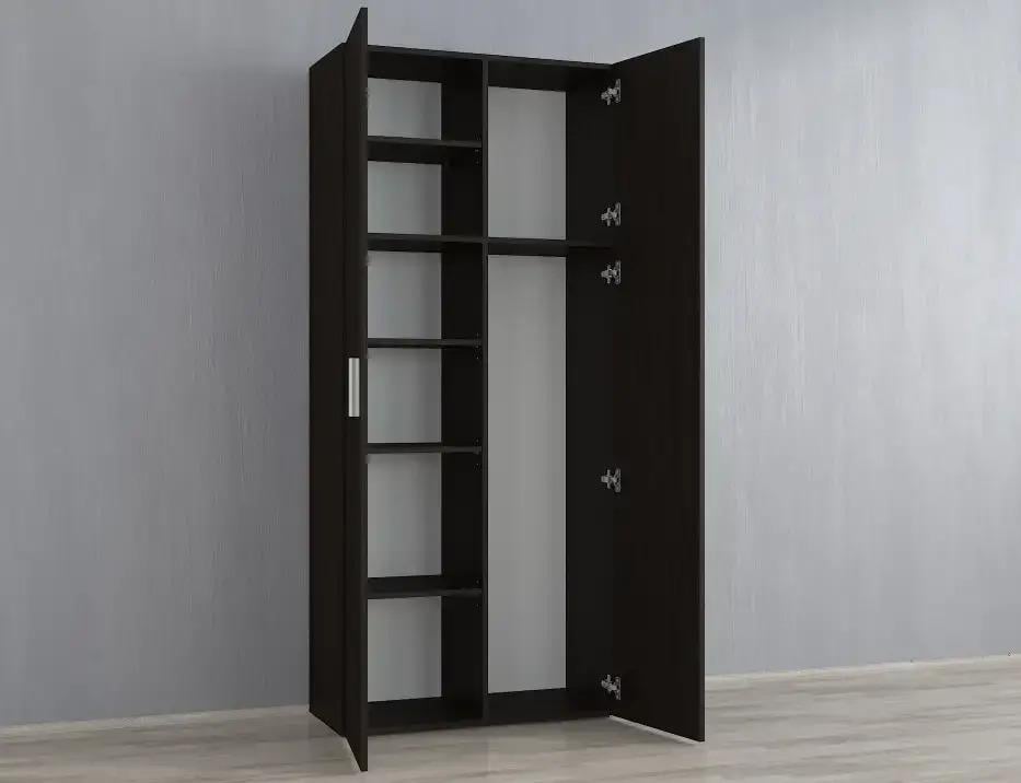 Шкаф распашной с полками для уборочного инвентаря Венге темный (Р85в) - фото 2 Шкаф распашной с полками для уборочного инвентаря Венге темный (Р85в) - фото 2